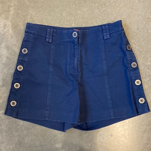 Anthropologie Size 2 Cartonnier navy Hi-Waisted Shorts - Picture 1 of 5